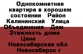 Однокомнатная квартира в хорошем состоянии › Район ­ Калининский › Улица ­ Объединения › Дом ­ 17 › Этажность дома ­ 5 › Цена ­ 10 000 - Новосибирская обл., Новосибирск г. Недвижимость » Квартиры аренда   